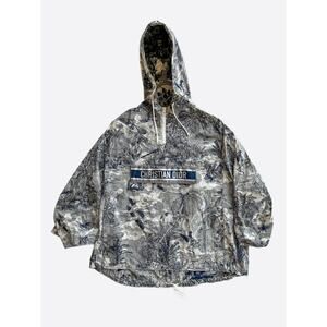 Dior Navy Toile De Jouy Tropicalia Women's Oversized Anorak
